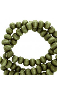 Make jewelry with a "Nature look" with these Wooden beads round 4mm Calliste green, combine them with other nature products such as leather and coconut beads and make the nicest combinations
